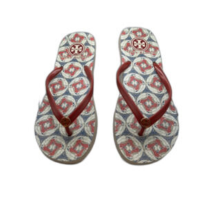 Tory Burch Flip Flops Red/Blue Sandals Size 9